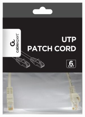 CABLE RED GEMBIRD UTP CAT6 0,25M COBRE GRIS