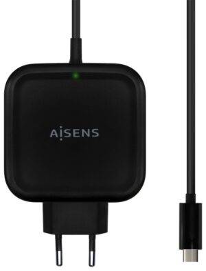 CARGADOR AISENS 65W PD3.0 QC3.0 1XUSB-C 1.2M NEGRO