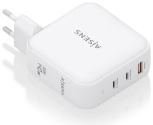 CARGADOR AISENS GAN 140W 2XUSB-C PD3.1 QC4.0 1XUSB-A QC3.0 BLANCO
