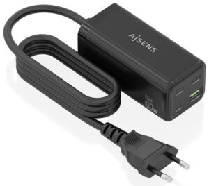 CARGADOR GAN AISENS SOBREMESA 100W 3XUSB-C PD3.0 QC4.0 QC5.0 USB-A QC3.0