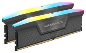 DDR5 CORSAIR VENGEANCE RGB 2x 8GB 6000 AMD/XMP CL36 GRIS