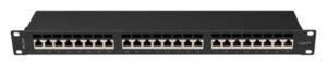 PATCH PANEL 24 PORT 1U 19" CAT.6A FTP BLACK LANBERG
