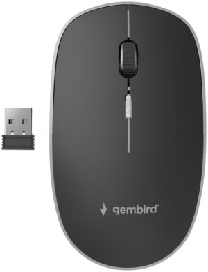 RATON GEMBIRD OPTICO NEGRO BLANCO RF INALAMBRICO PILAS