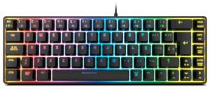 TECLADO MINI KROM KALISTA ES USB RETROILUMINADO MEMBRANA NEGRO