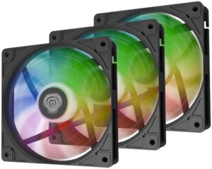 VENTILADOR GENESIS OXAL 120 ARGB NEGRO PACK 3 UDS