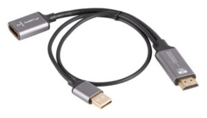 ADAPTADOR LANBERG 4K HDMI MACHO/DISPLAYPORT HEMBRA 20CM