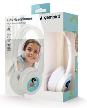 AURICULARES GEMBIRD MHP-JR-W INFANTIL BLANCO ALAMBRICO JACK 3.5MM