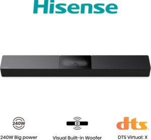 BARRA SONIDO HISENSE HS2000 2.1 SUBWOOFER INTEGRADO 240W DOLBY DIGITAL BT