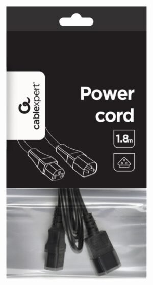 CABLE ALIMENTACION GEMBIRD EXTENSION C13 MACHO A C14 HEMBRA 1,8M