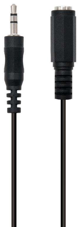 CABLE AUDIO ESTEREO EWENT JACK 3,5MM MACHO A 3,5MM HEMBRA 2m