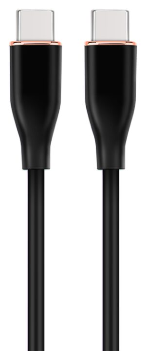CABLE DE CARGA Y DATOS GEMBIRD (PD) TIPO-C SILICONA ALTA CALIDAD 1,5M NEGRO