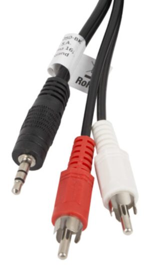 CABLE ESTEREO LANBERG JACK 3.5MM/2X RCA MACHO 5M