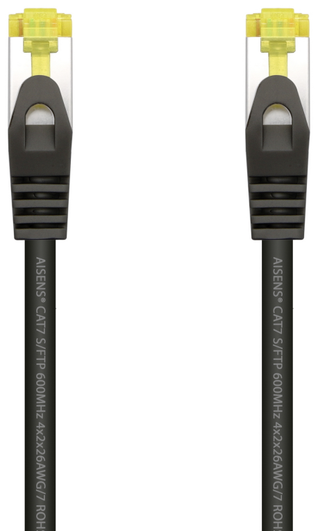CABLE RED AISENS LATIGUILLO RJ45 LSZH CAT.7 SFTP PIMF 0.5M NEGRO