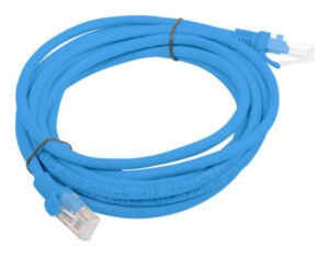 CABLE RED LANBERG LATIGUILLO CAT.6 UTP 3M AZUL FLUKE PASSED