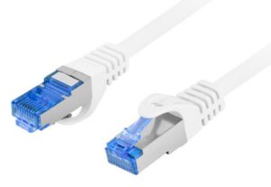 CABLE RED LANBERG LATIGUILLO CAT.6A S/FTP LSZH CCA 0.5M BLANCO FLUKE PASSED
