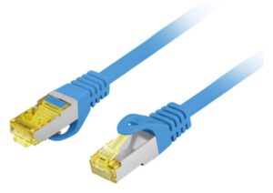 CABLE RED LANBERG LATIGUILLO CAT.6A S/FTP LSZH CU 0.5M AZUL FLUKE PASSED