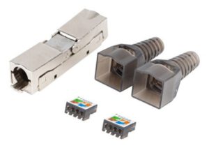 CONECTOR LANBERG ADAPTADOR 2X RJ45 CAT6A FTP PLUG 8P8C TOOL-LESS