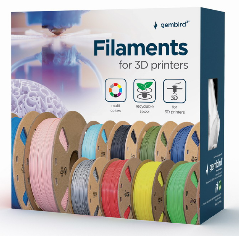 FILAMENTO GEMBIRD PLA 1,75mm 200g ROJO