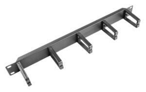 ORGANIZADOR DE CABLES LANBERG 5 ANILLAS PLASTICO 1U TIPO B RACK 19 NEGRO
