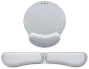 PACK SUBBLIM ERGO MEMORYFLEX -REPOSAMUÑECAS TECLADO Y RATON PLATA
