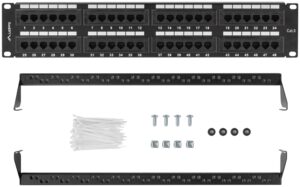 PATCH PANEL LANBERG 48 PUERTOS 2U 19? CAT.6 NEGRO