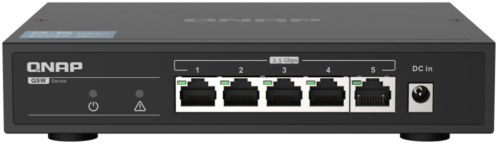 QNAP QSW-1105-5T SWITCH5PORT 2.5GBPSPERPAUTO NEG 2.5G/1G/100M UNM