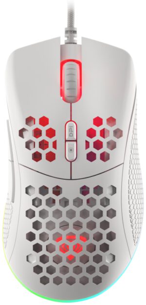RATON GAMING GENESIS KRYPTON 555 RGB SENSOR PMW3333 8000 DPI BLANCO