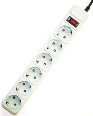 REGLETA GEMBIRD 6 ENCHUFES, PROTECTOR CONTRA SOBRETENSIONES, 10 PIES