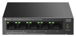 SWITCH TP-LINK LS105GP 5 PUERTOS GIGA CON 4 PUERTOS POE+