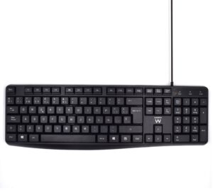 TECLADO EWENT BUSINESS ESPAÑOL ESCRITURA SILENCIOSA USB NEGRO