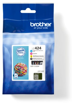 TINTA BROTHER LC424VAL PACK NEGRO CIAN MAGENTA AMARILLO