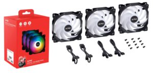 VENTILADOR CAJA XPG VENTO 120MM NEGRO RGB X3