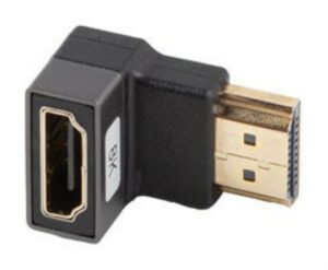 ADAPTADOR 8K LANBERG HDMI(M) A HDMI(H) ANGULO ABAJO ALUMINIO PLATA