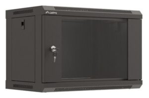 ARMARIO LANBERG MURAL RACK 19" 6U 540X350 FLAT PACK NEGRO PUERTA CRISTAL