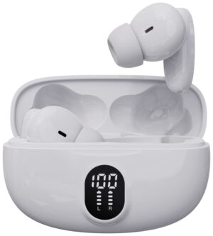 AURICULARES BLUETOOTH DENVER INALAMBRICOS CON EFECTO DE LUZ BLANCO