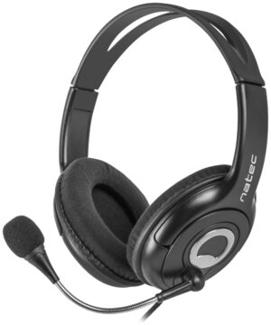 AURICULARES NATEC BEAR 2 NEGRO MICROFONO ALAMBRICO 3.5MM
