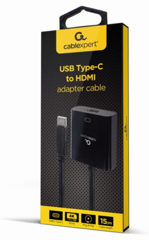 CABLE ADAPTADOR USB TIPO-C A HDMI 4K 60HZ 15 CM NEGRO