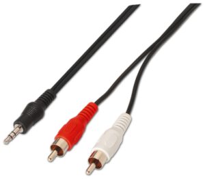 CABLE AISENS AUDIO ESTEREO JACK 3.5 M-2XRCA M NEGRO 3.0M