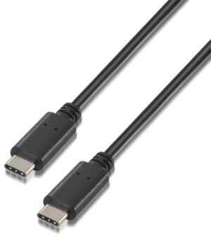 CABLE AISENS USB 2.0 3A TIPO USB-C M-USB-C M NEGRO 1.0M