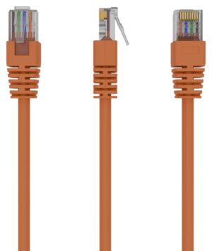 Cable CAT5E UTP moldeado 0,25m Naranja