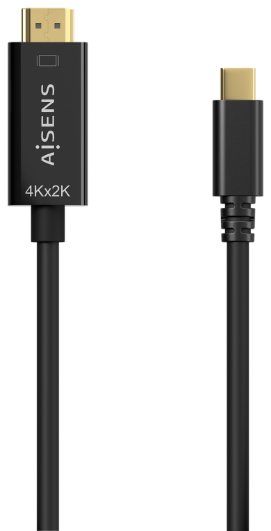 CABLE CONVERSOR AISENS 4K30HZ USB-C/M-HDMI/M NEGRO 1.8M