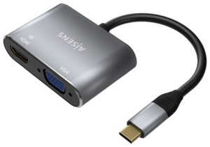 CABLE CONVERSOR AISENS USB-C A VGA/HDMI 4K GRIS 15CM