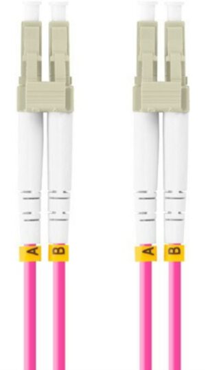 CABLE FIBRA OPTICA LANBERG 0.5 M MULTI LC/UPC-LC/UPC DUPLEX OM4 50/125 LSZH VI