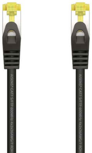 CABLE RED AISENS LATIGUILLO RJ45 LSZH CAT.7 SFTP PIMF 1.0M NEGRO