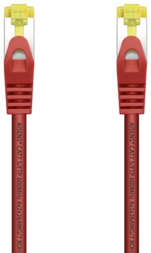 CABLE RED AISENS LATIGUILLO RJ45 LSZH CAT.7 SFTP PIMF 25CM ROJO