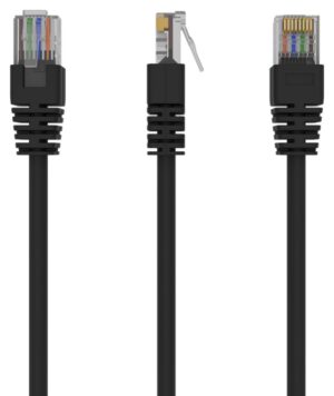 CABLE RED GEMBIRD UTP CAT5E MOLDEADO 0,5M NEGRO
