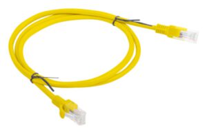 CABLE RED LANBERG LATIGUILLO CAT.6 UTP 1M AMARILLO FLUKE PASSED