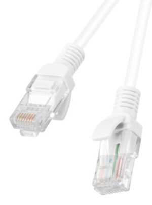 CABLE RED LANBERG LATIGUILLO CAT.6 UTP 1M BLANCO FLUKE PASSED
