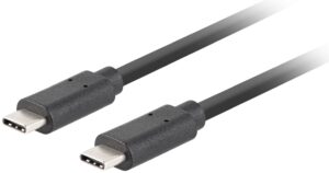 CABLE USB-C LANBERG 3.1 GEN 2 MACHO/MACHO 10GB/S PD100W 1.8M NEGRO