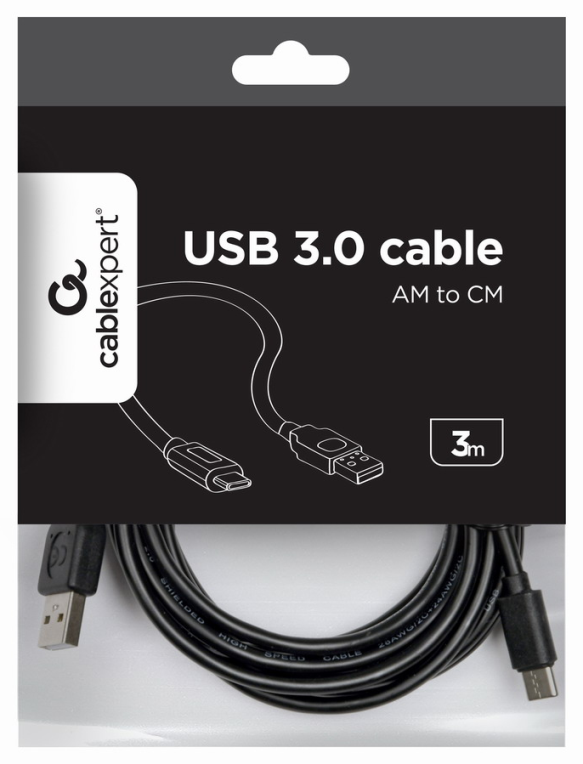 CABLE USB GEMBIRD 2.0 A TIPO C MACHO MACHO CARGA RAPIDA 3M